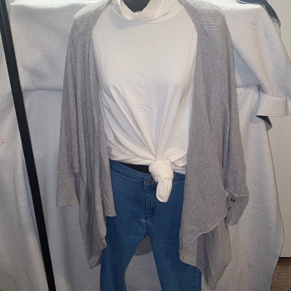 Gray cardigan